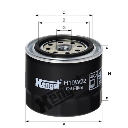 Hengst Oil Filter, H10W22 H10W22